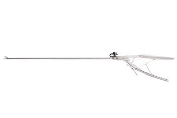 Porta Agulha Laparoscópica Curvo